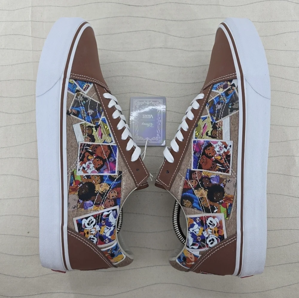 Vans x Disney Mens 100th Scrapbook Old Skool Skate Sneakers Shoes Size 11.5 NEW - Picture 8 of 13